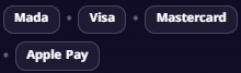 Mada, Visa, Mastercard, Apple Pay